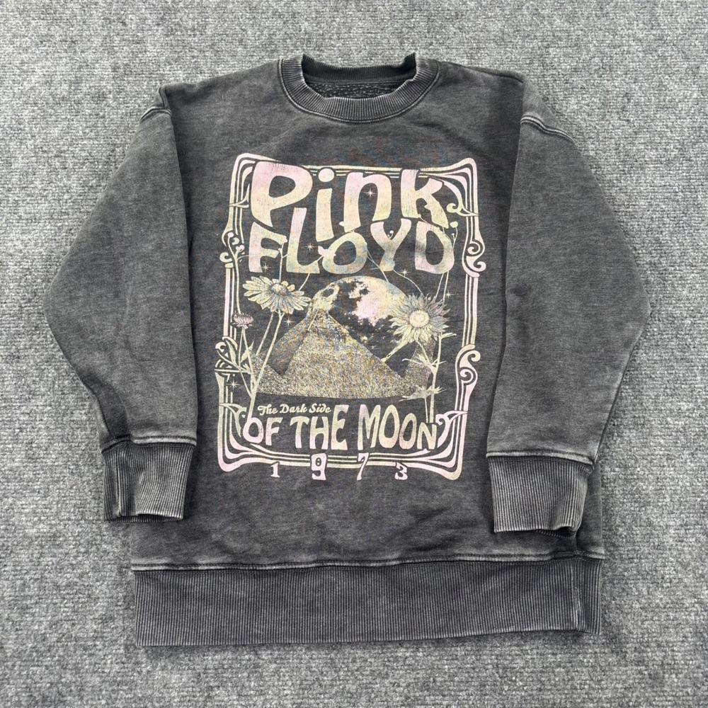 Pink Floyd Sweatshirt Small Gray Dark Side Of The Moon Graphic Pullover‎ Women